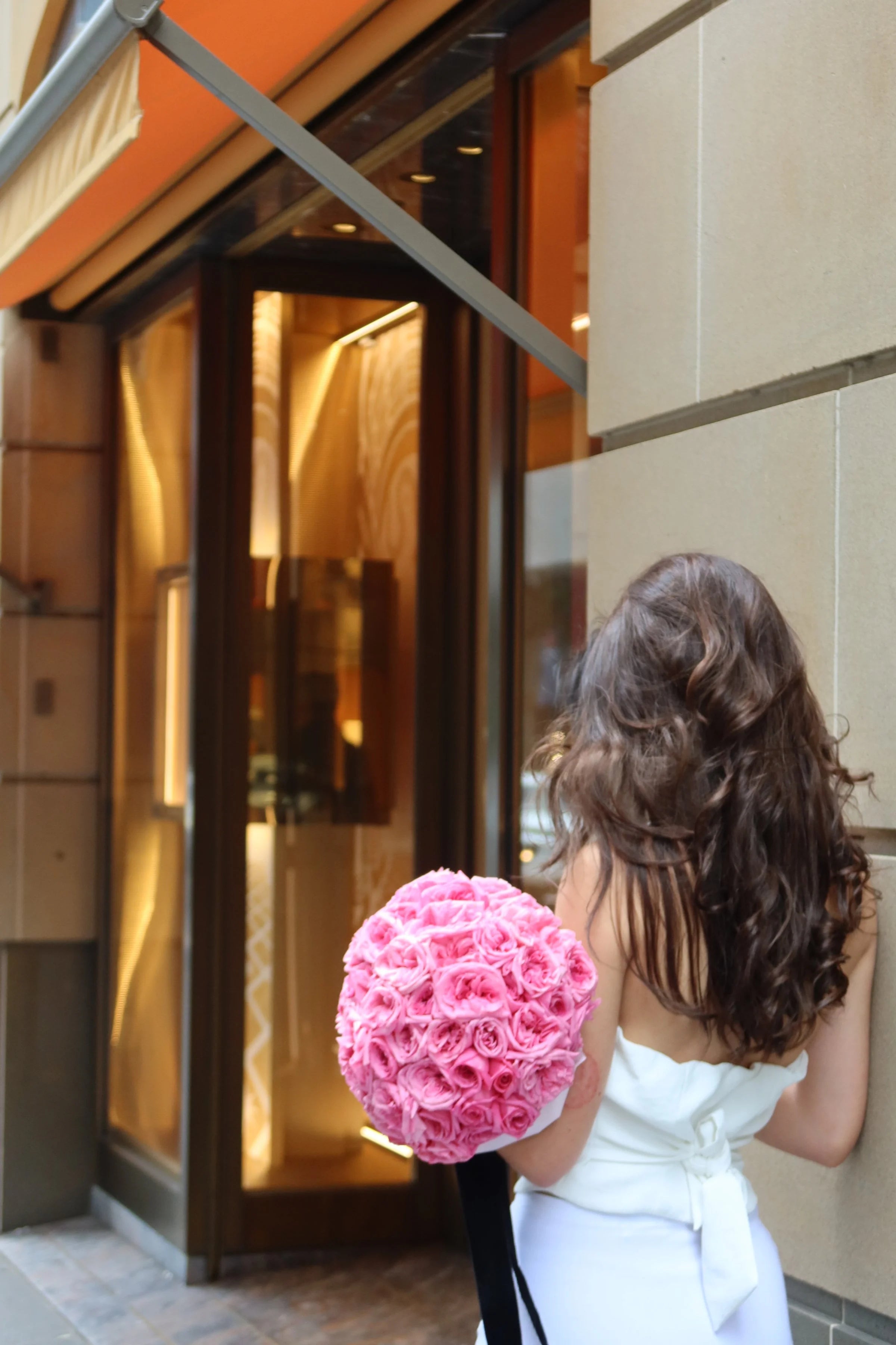 Dark Pink Garden Rose Bouquet
