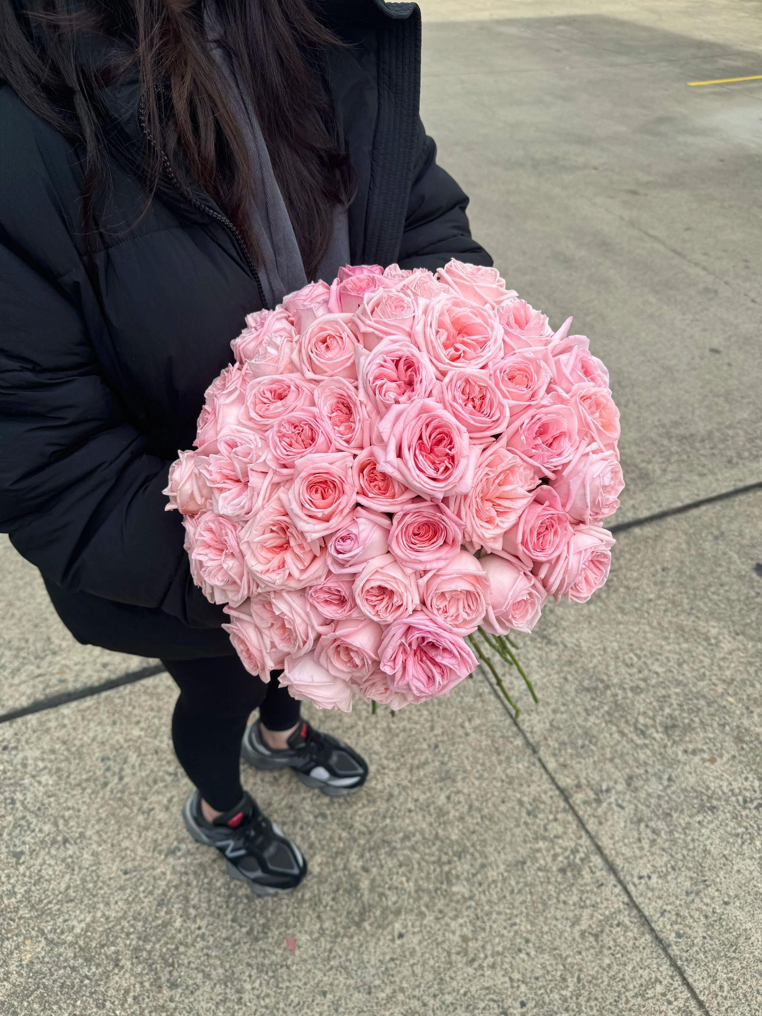 Pink Garden Rose Bouquet
