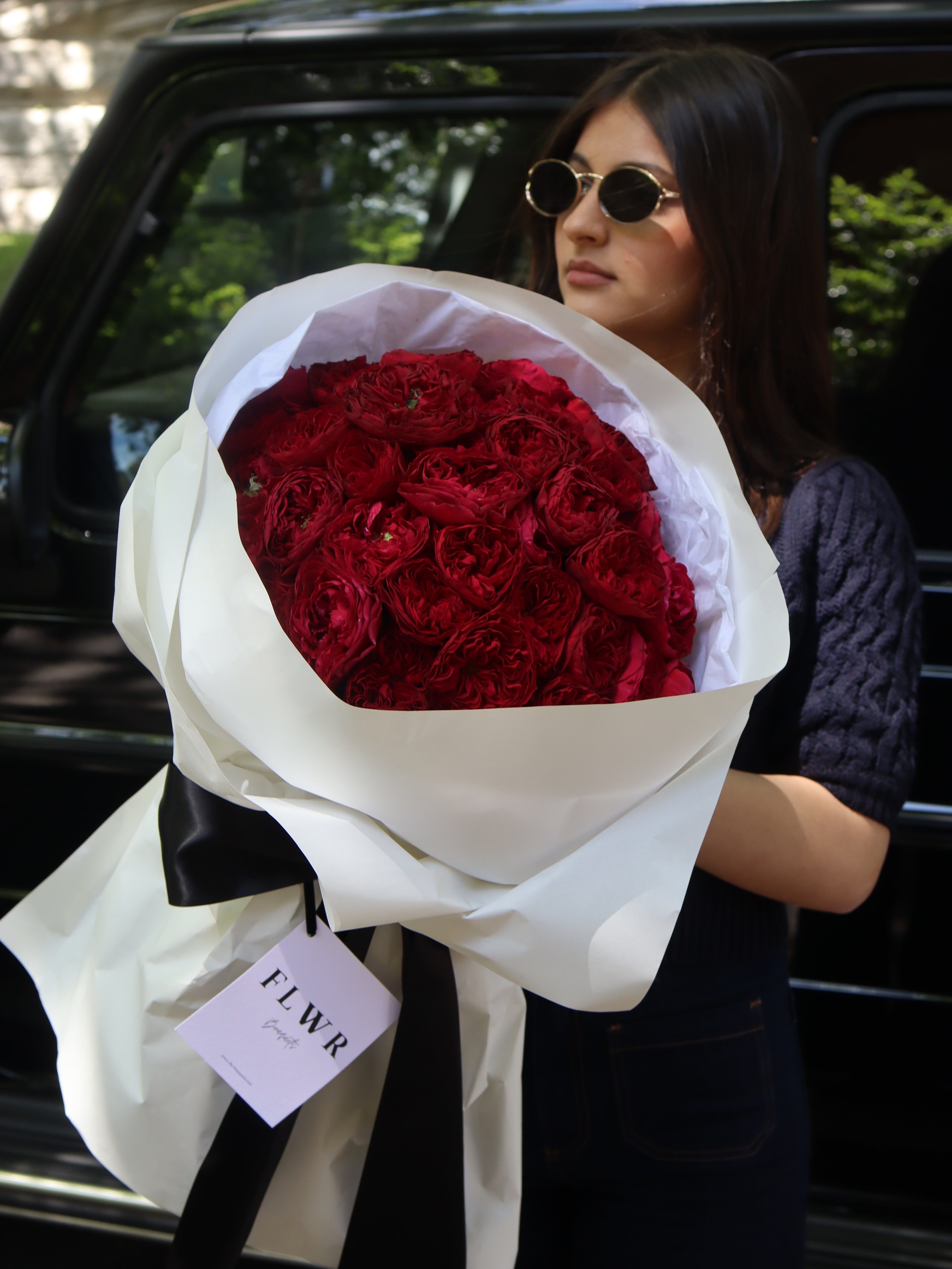 Red Garden Rose Bouquet