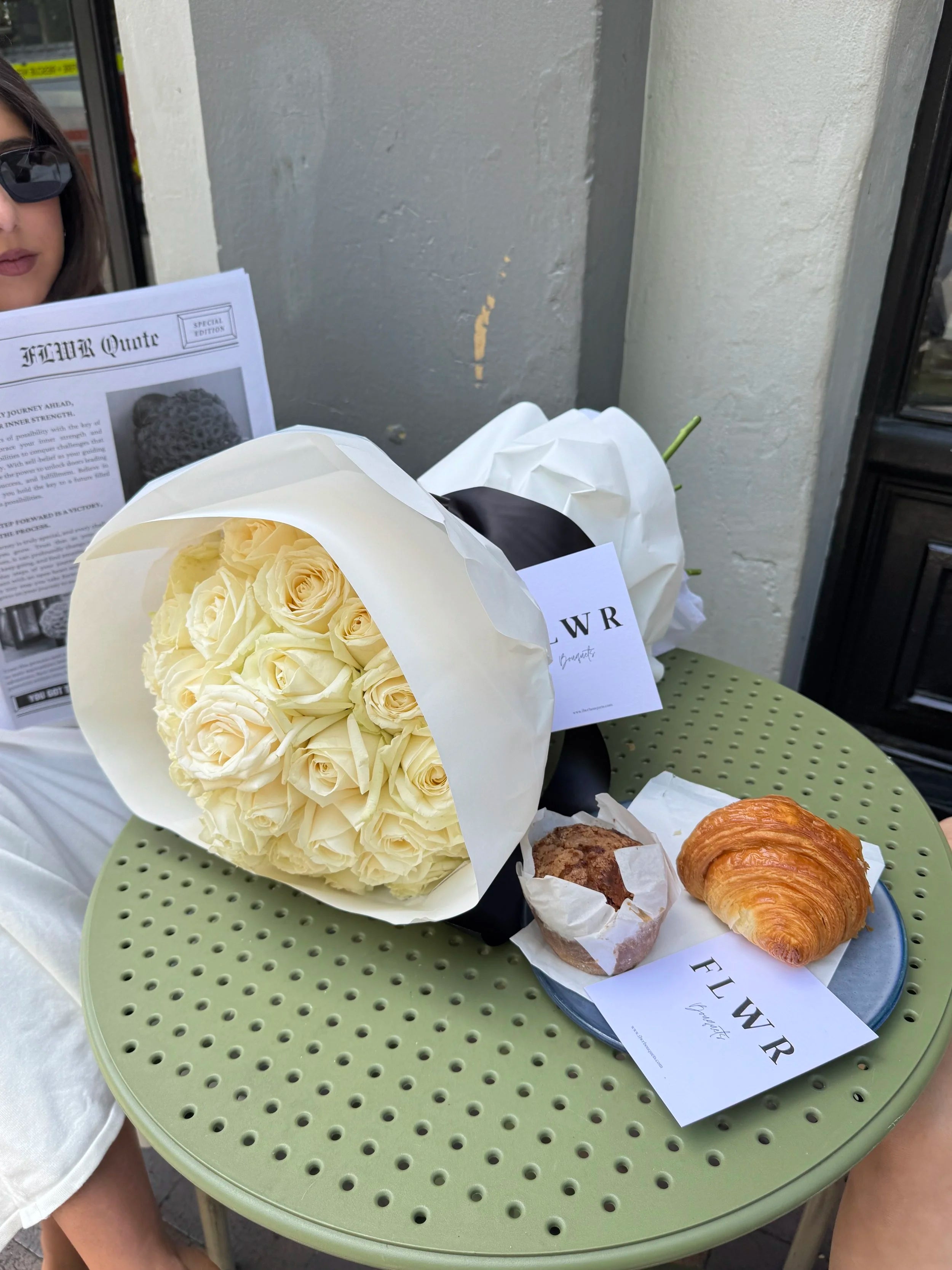 White Garden Rose Bouquet