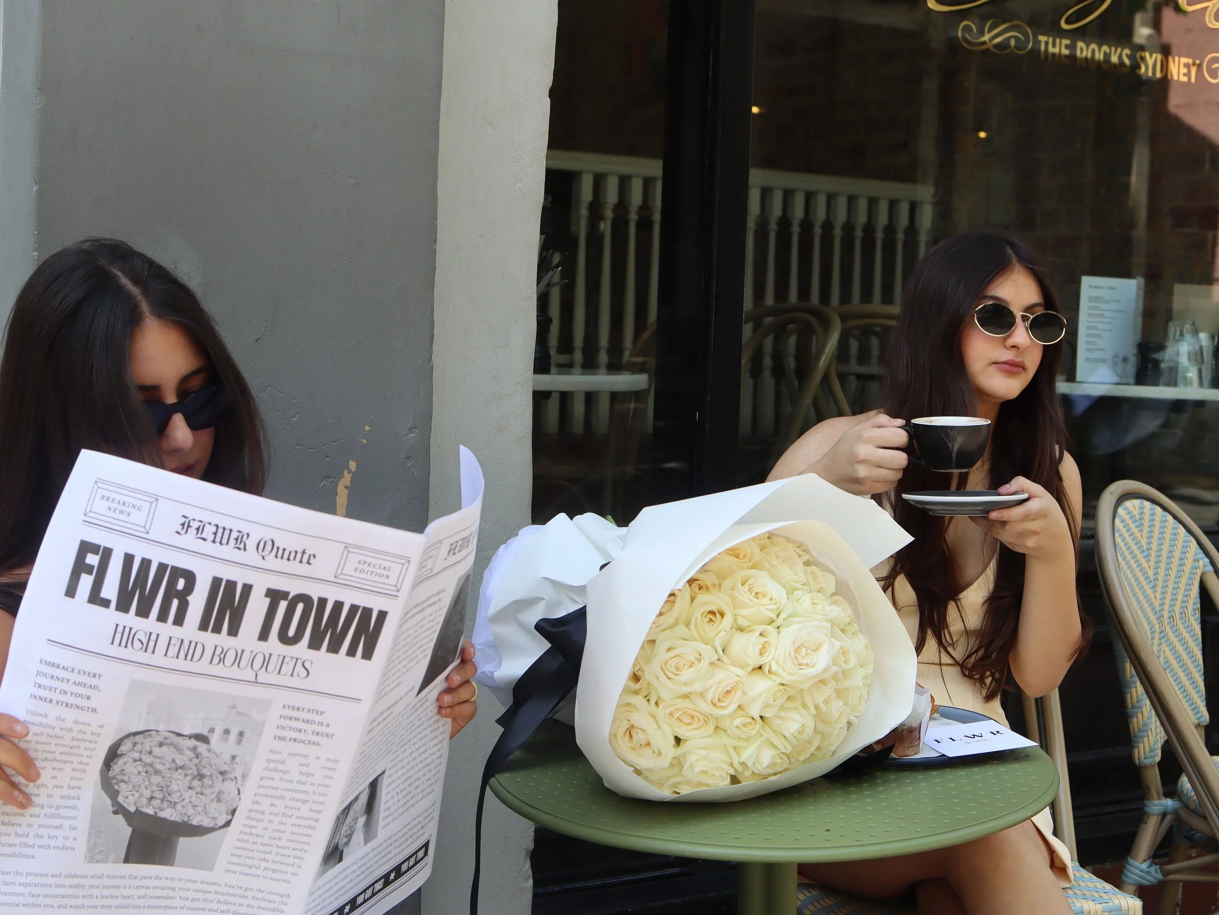 White Garden Rose Bouquet